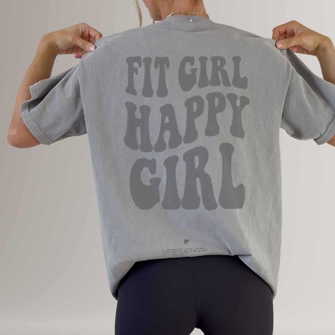 "Fit Girl, Happy Girl" Groovy (Grey)