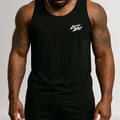 Men's black sleeveless tank top with 'Lift Big' graphic, fitness gym apparel